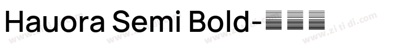 Hauora Semi Bold字体转换